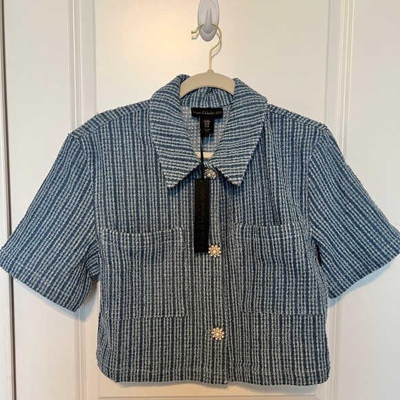 House of Harlow 1960 tweed cropped jacket - Picture 1 of 3